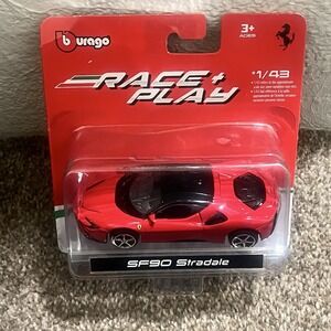 Burago Race And‎ Play Sf90 Stradale 1/43 Brand New